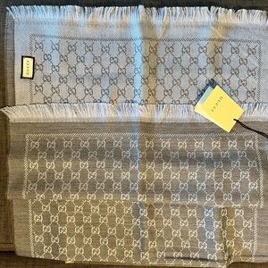 New! Gucci jacquard knitted scarf (Gary and Blue 2019)